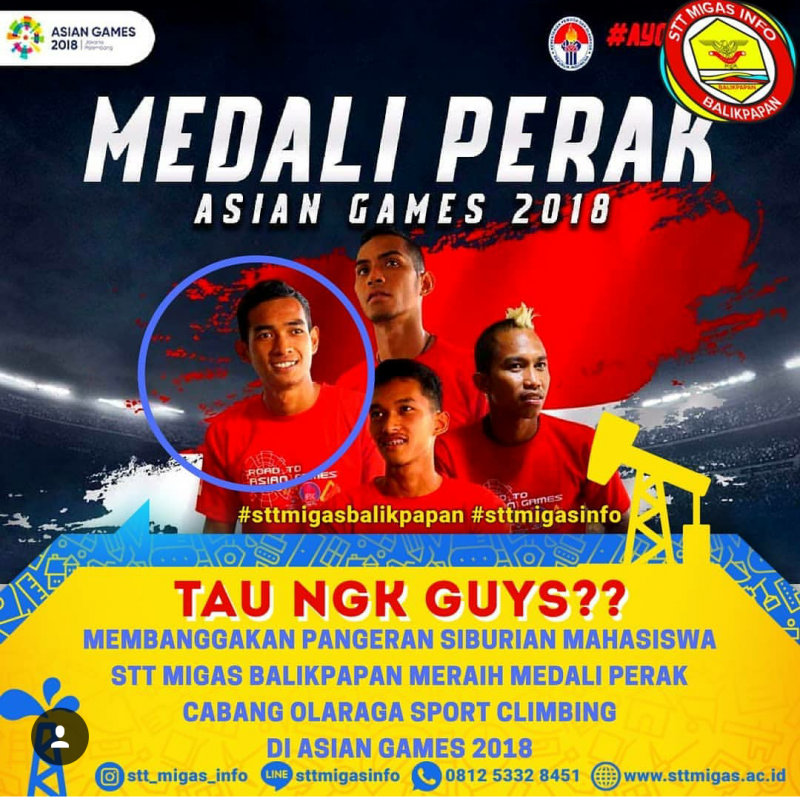 Mahasiswa STT Migas Balikpapan Raih Medali Perak ASIAN Games 2018